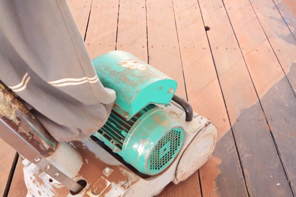 Cedar Deck Sanding in Meridian